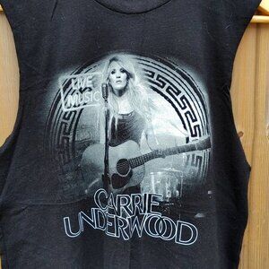 ATTRACTIVE Carrie Underwood Concert Cut Off Tank Women's Size Small OFFICIAL